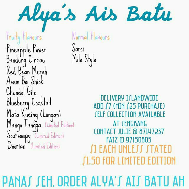 Alya S Ais Batu Ice Lollies Everything Else On Carousell