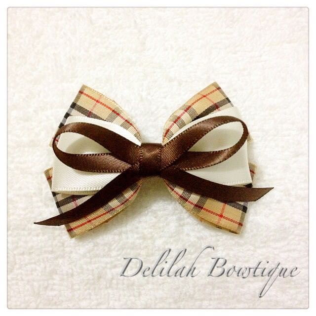 burberry hair bow