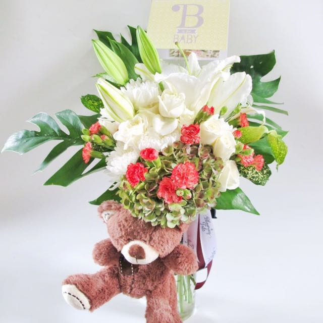 Fresh Flowers Vase Arrangement Desain Kerajinan Tangan Di Carousell