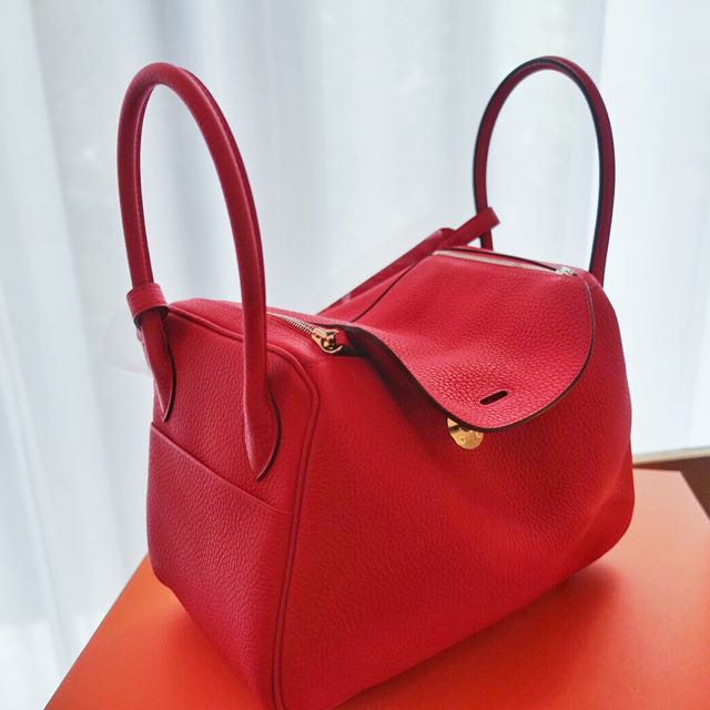 Hermes Lindy 26 Rouge Tomate Togo in PHW