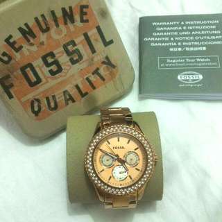 Pre♡ FOSSIL Stella Rose Gold Watch