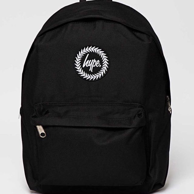 Hype Plain Logo Backpack後背包 黑色 經典, 她的時尚, 包包、錢包, 背包在旋轉拍賣