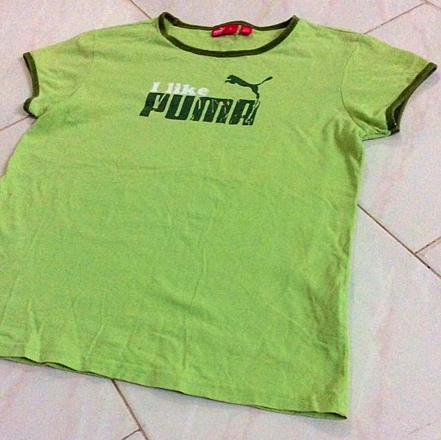 olive green puma shirt