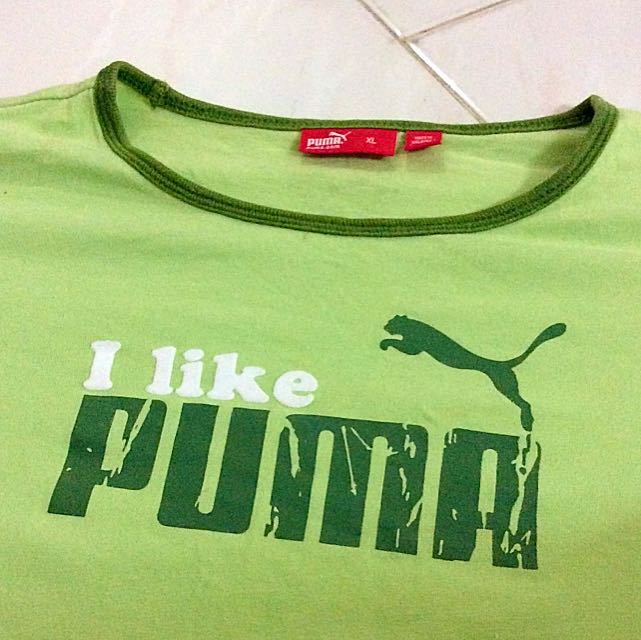 olive green puma shirt womens