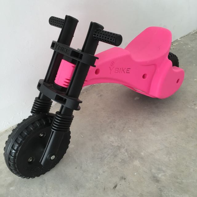 y bike balance bike pink