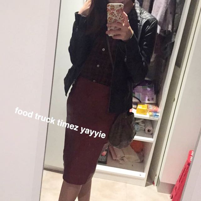 zara basic leather skirt