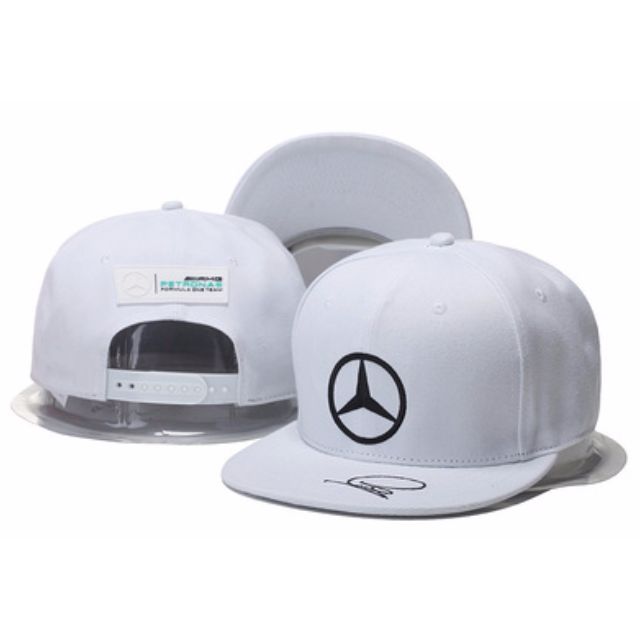 Mercedes Benz Team Petronas White Baseball Straight Brim