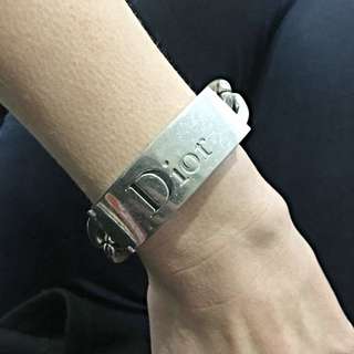 DIOR Lip Gloss Duo Silver Coloured Chunky Bracelet