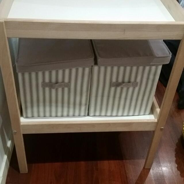 Ikea Change Table With Fabric Boxes, Babies & Kids, Baby Nursery & Kids