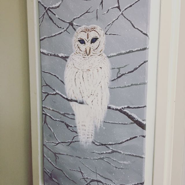 Owl Acrylic Painting On Canvas Design Craft On Carousell