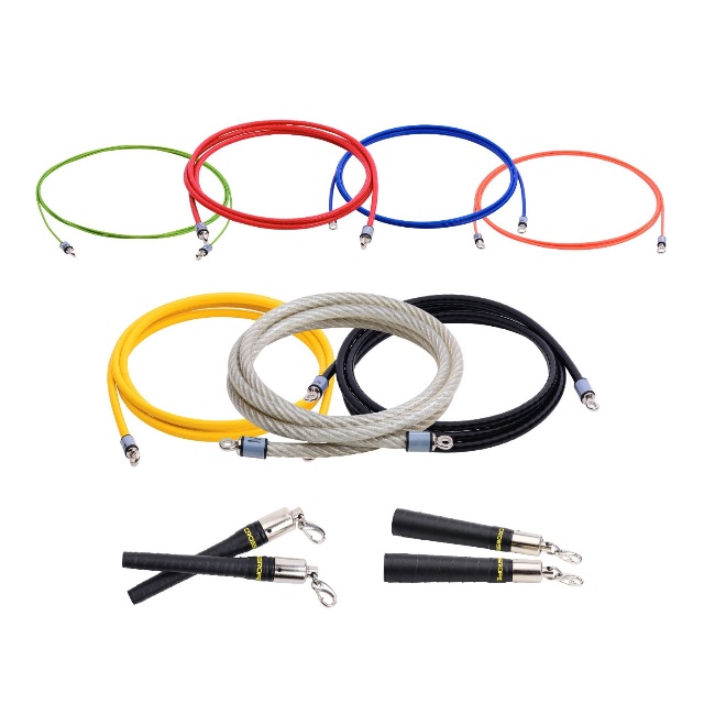 CROSSROPE Jump Rope Set (7 Cables, Quick Handles, Rugged Handles