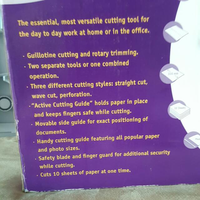 Duo Cutter A4 Desktop Guillotine Cutter And Rotary Trimmer By Purple