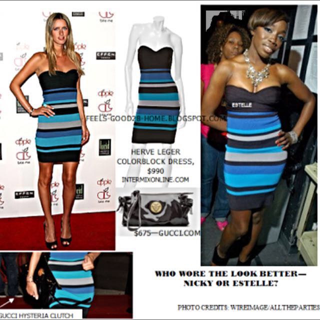 Herve leger black strapless dress hot sale