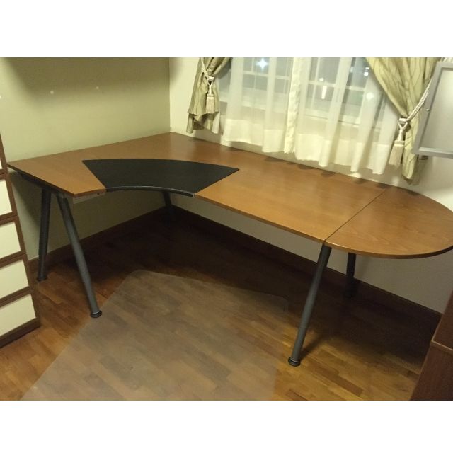 Lshaped Ikea Office Table, Furniture & Home Living, Furniture, Tables