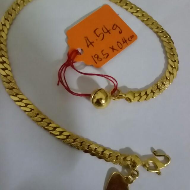 Rantai Tangan Snake Skin Emas 916 Women S Fashion On Carousell