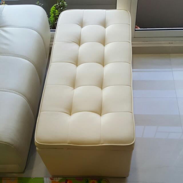 Storage Bench Cream Light Yellow Furniture On Carousell