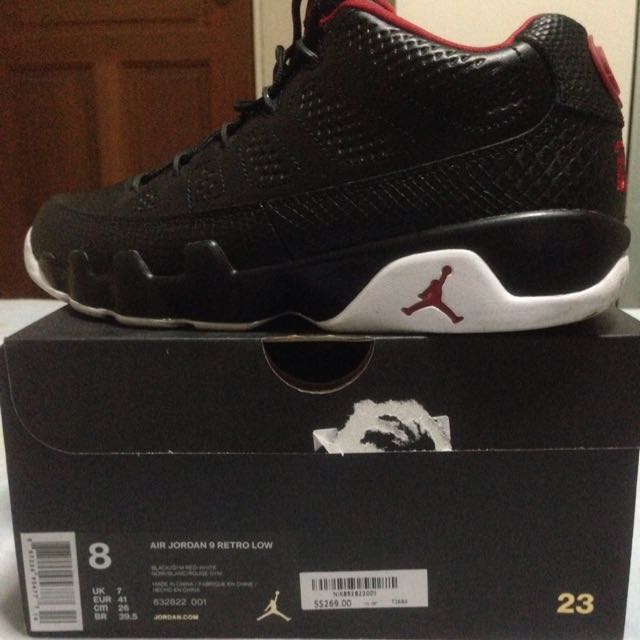 jordan 9 black red