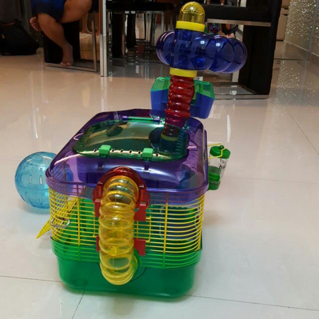 Extension Hamster Cage And Running Ball, Pet Supplies, Homes & Other