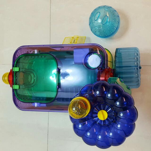 Extension Hamster Cage And Running Ball, Pet Supplies, Homes & Other