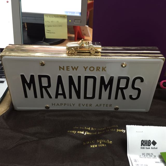 Mr and mrs new arrivals kate spade clutch