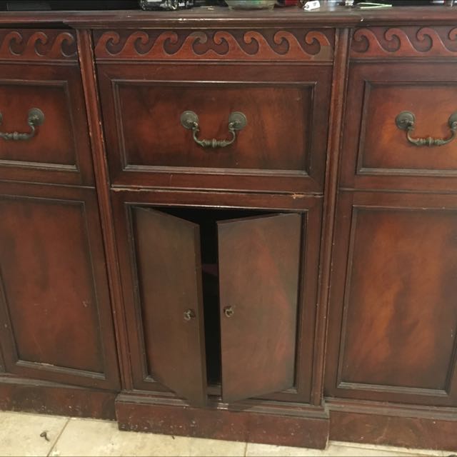 Wooden Antique Stereo Cabinet Furniture On Carousell