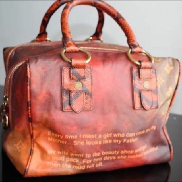 Sold at Auction: Louis Vuitton Richard Prince Mancrazy Jokes Bag