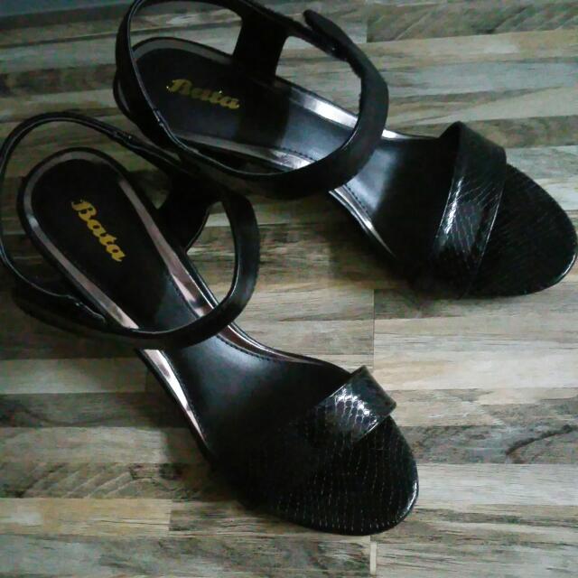 Black Bata Heels, Women's Fashion on 