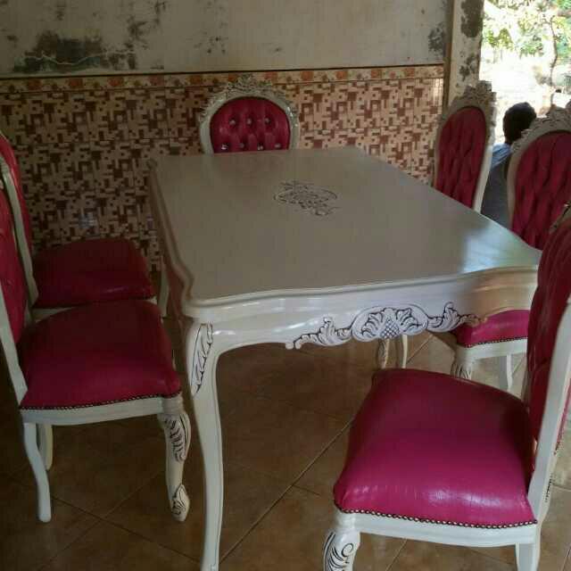 Dining Table Set Pink Oscar Everything Else On Carousell