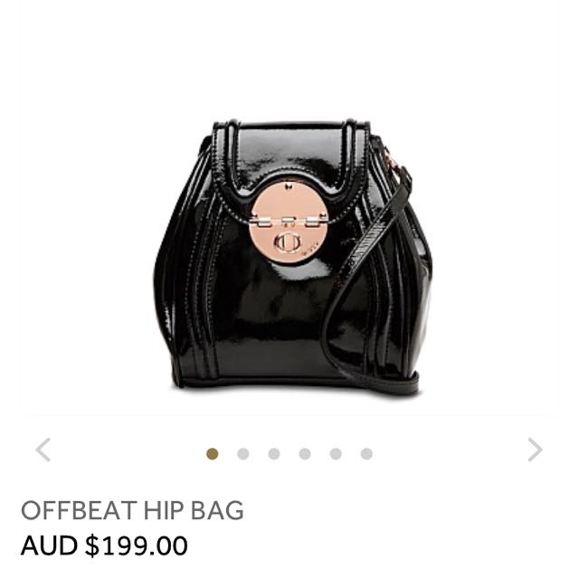 MIMCO offbeat Hip Bag In Rose Gold Turn lock, Women's Fashion on Carousell