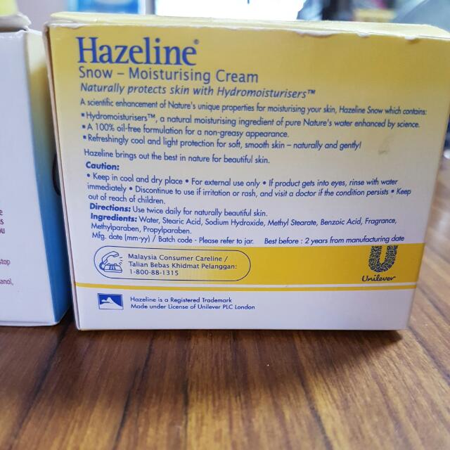 New Hazeline Snow Moisturizing Cream Beauty Personal Care Face Face Care On Carousell