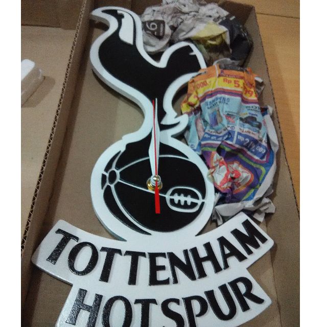 Tottenham Hotspur Fc Logo 3d Wooden Wall Clock Furniture On Carousell