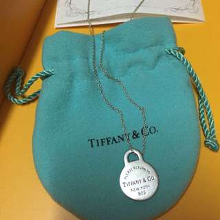 保證真品 絕版Tiffany&Co 圓牌項鍊