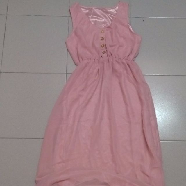 One piece dress pink colour sales