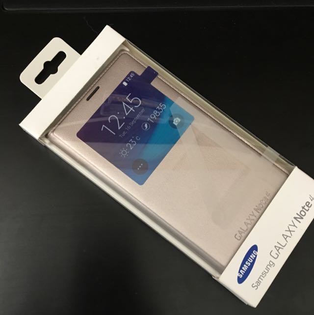 Samsung Note 4 Galaxy S View Flip Cover Gold Original Computers Tech Parts Accessories Cables Adaptors On Carousell