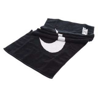 NIKE SWOOSH JACQUARO TOWEL 黑白 大LOGO 運動毛巾 純棉 吸水 AC9631-043