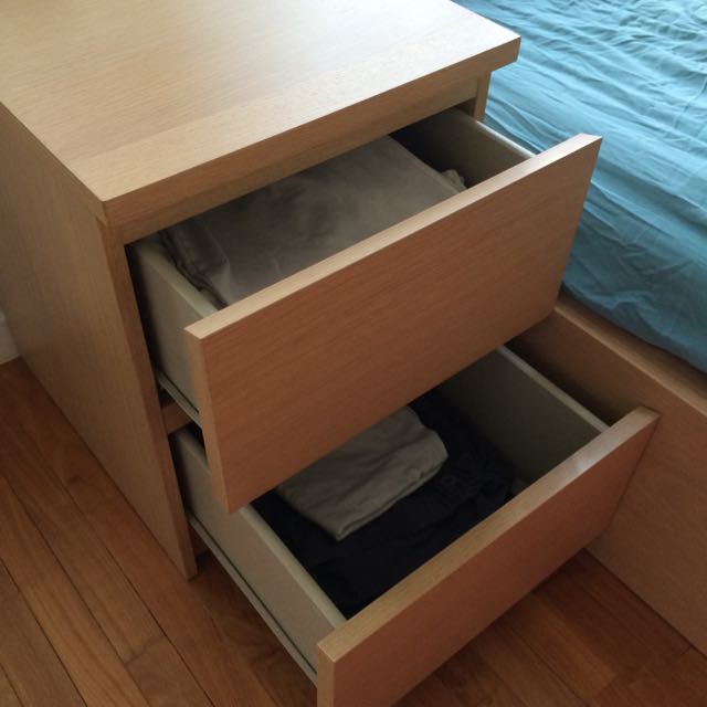 MALM bedside tables, Furniture & Home Living, Furniture, Tables & Sets