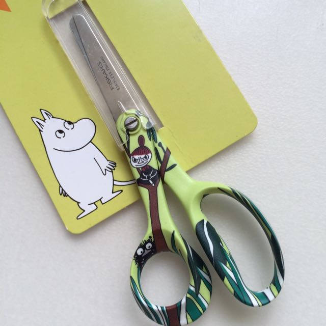 Moomin Childrens Scissors Lefthanded, Little My, Green - Fiskars