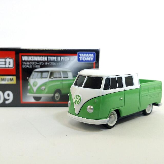 TOMICA PREMIUM 09 VOLKSWAGEN TYPE II PICKUP 1/65 TOMY DIECAST CAR GREEN