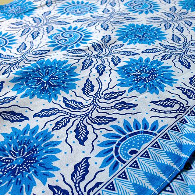 Blue Sunflower Batik Desain Kerajinan Tangan Di Carousell