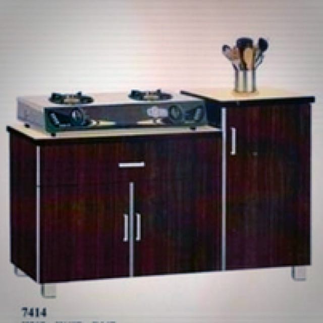 Reserved Dark Brown Kitchen Cabinet To Put Stove Gas Cylinder