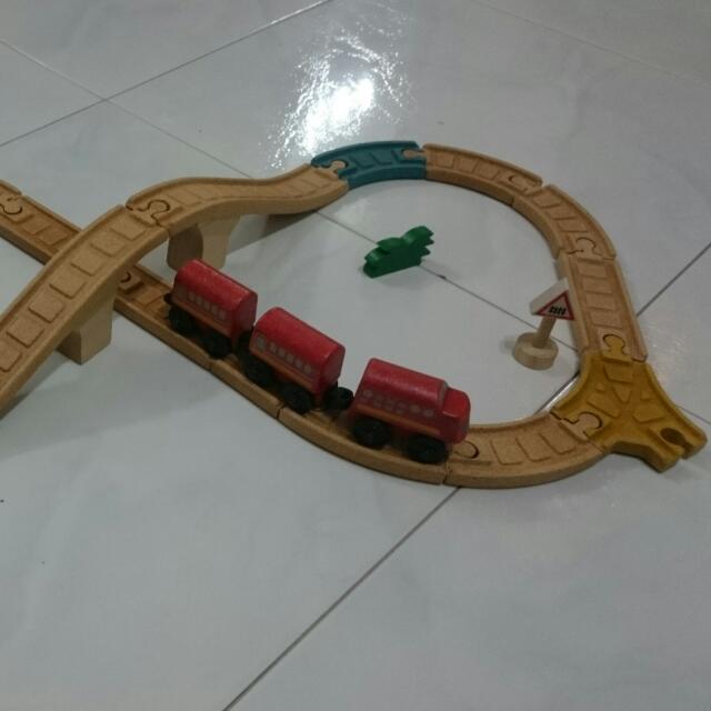 Plan Toys Wooden Train Set On Carou