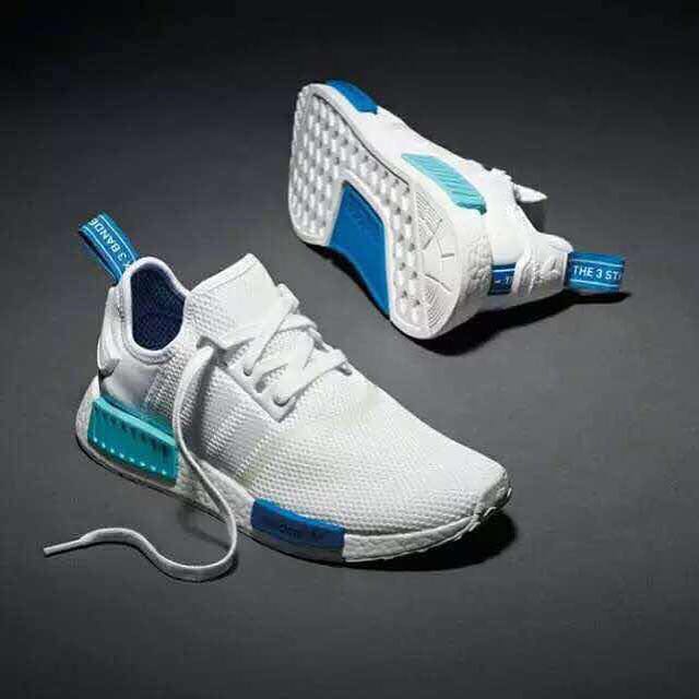 adidas nmd white blue