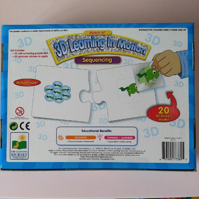 Match It 3d Learning In Motion Sequencing Babies Kids On