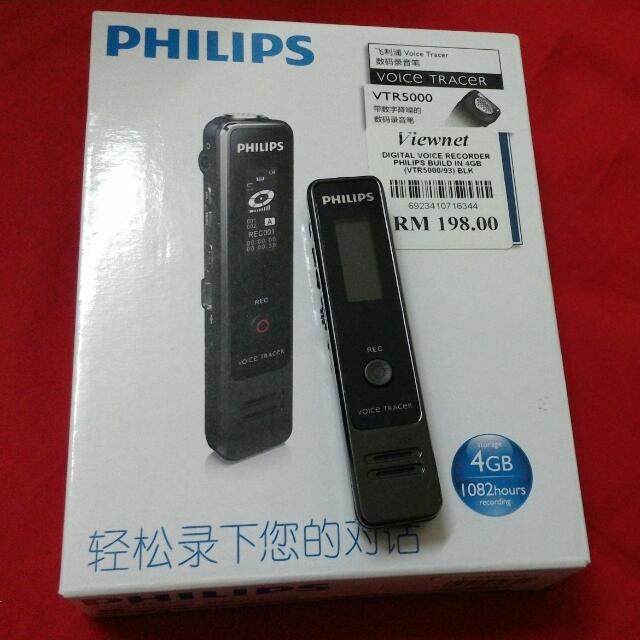 Philips Voice Recorder VTR 5000, Audio, Voice Recorders on Carousell