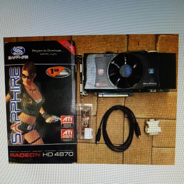 Pre owned SAPPHIRE Radeon HD 4870 DirectX 10.1 1GB 256 Bit GDDR5