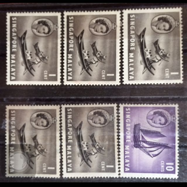 Singapore Stamps Queen Eliz Ships Group Of Stamps, Hobbies & Toys