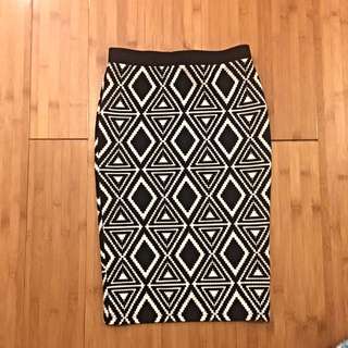 Funky Aztec Print Pencil Skirt