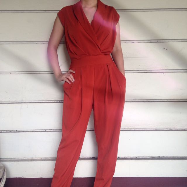 dark orange jumpsuit