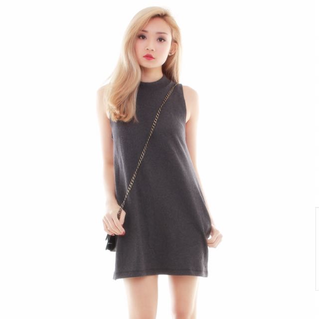 dark grey swing dress