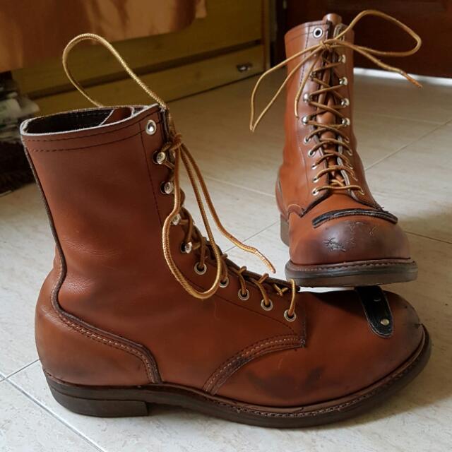 Updated!!! TRUE Vintage Red Wing MetaTarsal Steel Toe Work Boots ...